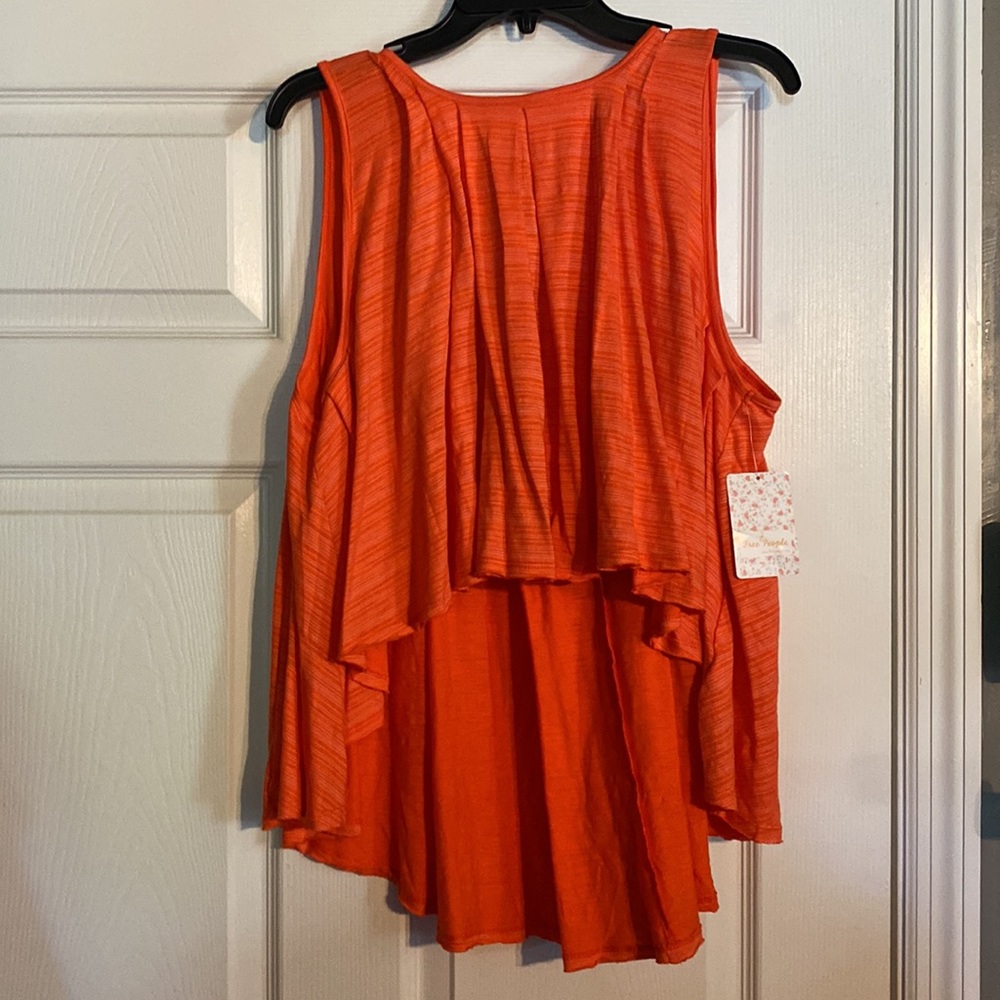 NWT Free People Turn It Up Tank Top Shirt ~ Scarlet Ibis Combo ~ NEW! - Picture 7 of 10